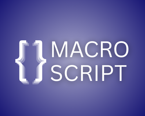 Macro Script Logo Excel Add In